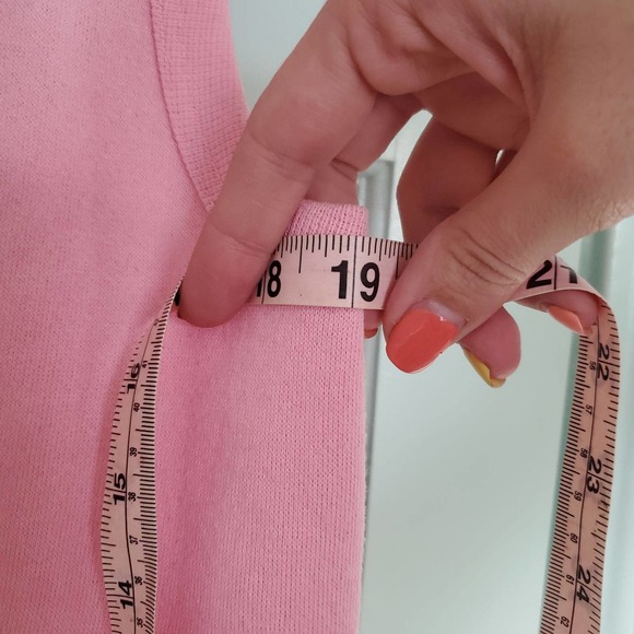 Vintage Pink sleeveless zipup shirt 80s 90s small womens - Picture 9 of 11